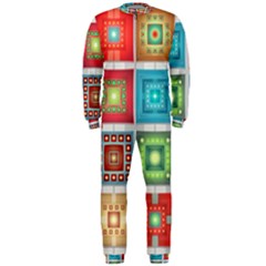 Tiles Pattern Background Colorful Onepiece Jumpsuit (men) 