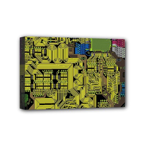 Technology Circuit Board Mini Canvas 6  X 4  by Sapixe