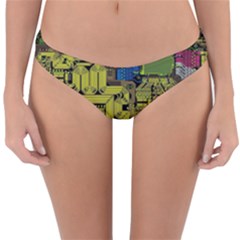 Technology Circuit Board Reversible Hipster Bikini Bottoms