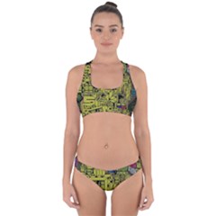 Technology Circuit Board Cross Back Hipster Bikini Set