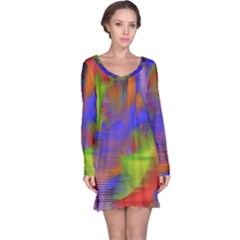 Texture Pattern Programming Processing Long Sleeve Nightdress