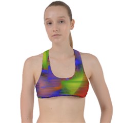 Texture Pattern Programming Processing Criss Cross Racerback Sports Bra by Sapixe