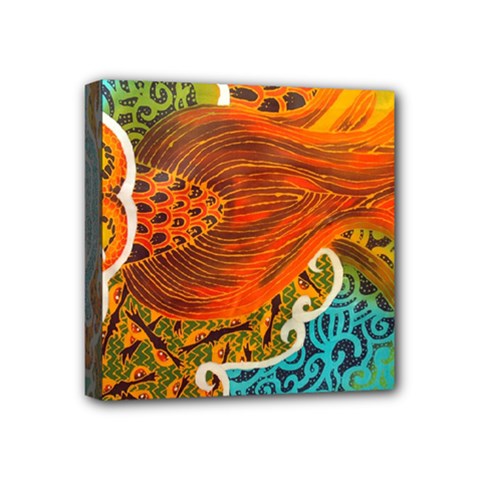 The Beautiful Of Art Indonesian Batik Pattern Mini Canvas 4  X 4 