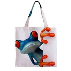 Tree Frog Illustration Zipper Grocery Tote Bag