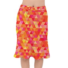 Triangle Tile Mosaic Pattern Mermaid Skirt