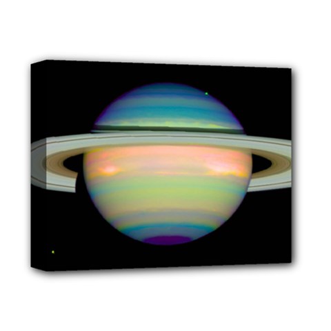 True Color Variety Of The Planet Saturn Deluxe Canvas 14  x 11 