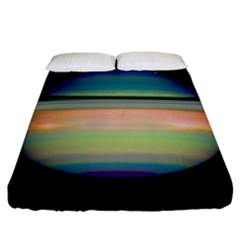 True Color Variety Of The Planet Saturn Fitted Sheet (California King Size)