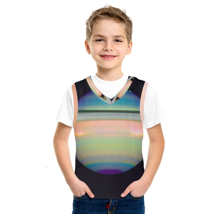 True Color Variety Of The Planet Saturn Kids  SportsWear