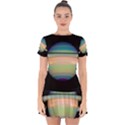 True Color Variety Of The Planet Saturn Drop Hem Mini Chiffon Dress View1