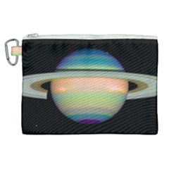 True Color Variety Of The Planet Saturn Canvas Cosmetic Bag (XL)