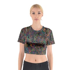 Trees Internet Multicolor Psychedelic Reddit Detailed Colors Cotton Crop Top by Sapixe