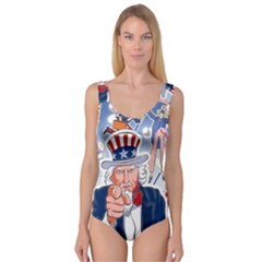 United States Of America Celebration Of Independence Day Uncle Sam Princess Tank Leotard  by Sapixe