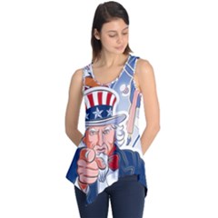 United States Of America Celebration Of Independence Day Uncle Sam Sleeveless Tunic by Sapixe