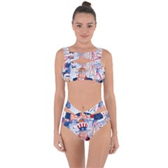 United States Of America Celebration Of Independence Day Uncle Sam Bandaged Up Bikini Set  by Sapixe