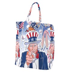 United States Of America Celebration Of Independence Day Uncle Sam Giant Grocery Zipper Tote by Sapixe