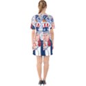 United States Of America Celebration Of Independence Day Uncle Sam Sixties Short Sleeve Mini Dress View2