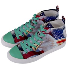 United States Of America Images Independence Day Women s Mid-top Canvas Sneakers