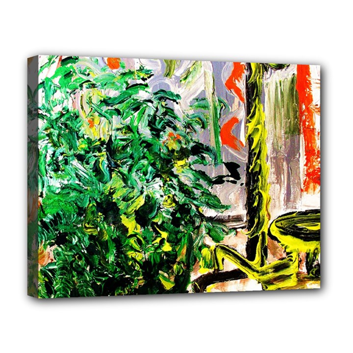 plant in the room  Canvas 14  x 11 