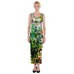 plant in the room  Fitted Maxi Dress