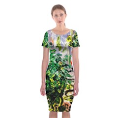 plant in the room  Classic Short Sleeve Midi Dress