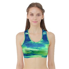 sky is the limit Sports Bra with Border