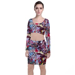 Dscf2301 -eden Garden Long Sleeve Crop Top & Bodycon Skirt Set by bestdesignintheworld