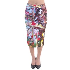 Dscf2301 -eden garden Velvet Midi Pencil Skirt