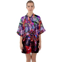 Dscf2197   Copy - Gift From Africa And Rhino Quarter Sleeve Kimono Robe by bestdesignintheworld