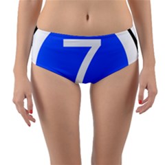 Trans–west African Coastal Highway Shield Reversible Mid-waist Bikini Bottoms