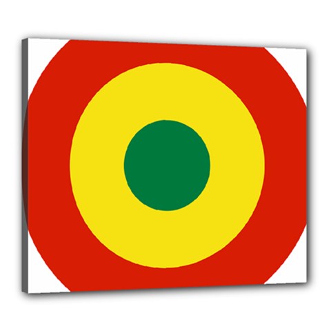 Roundel Of Bolivian Air Force Canvas 24  X 20  by abbeyz71