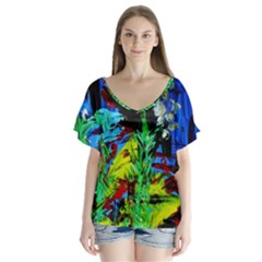 Dscf2472 - Perfect Night For Samurai V-neck Flutter Sleeve Top by bestdesignintheworld