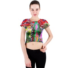 Dscf1239 - Desert In A Bloom Crew Neck Crop Top by bestdesignintheworld