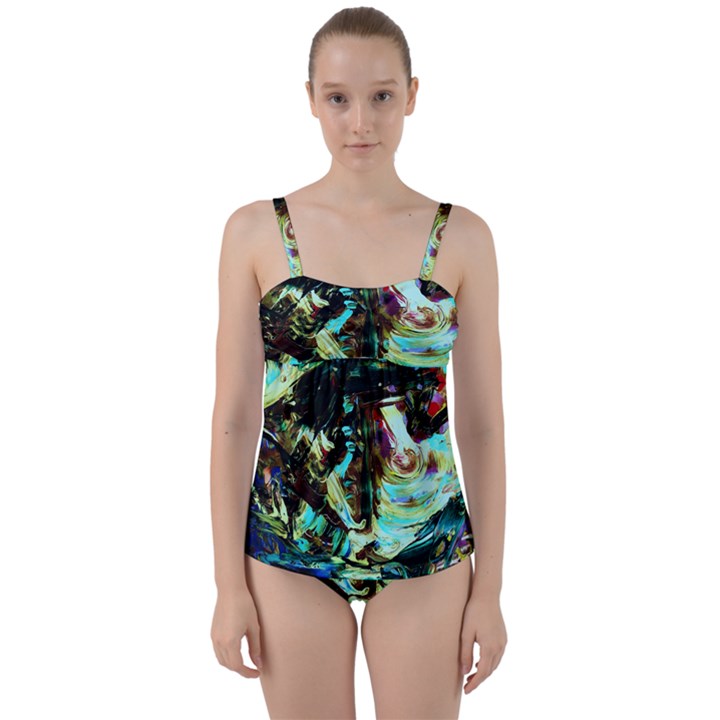 Dscf3082 - sphinx and wheel of time Twist Front Tankini Set