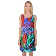 Dscf1366 - Birds Of Paradise Sleeveless Satin Nightdress by bestdesignintheworld