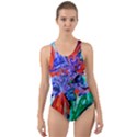 Dscf1366 - birds of paradise Cut-Out Back One Piece Swimsuit View1