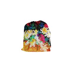 Dscf1390 - Basket Flowers Drawstring Pouches (xs)  by bestdesignintheworld