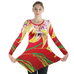 Dscf1393 - Tender Bright Lillies Long Sleeve Tunic  by bestdesignintheworld