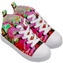 Dscf2035 - flamingo on a chad lake Kid s Mid-Top Canvas Sneakers View3