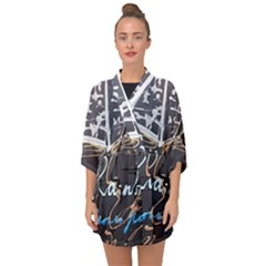 Dscf1638 - Written Poems Half Sleeve Chiffon Kimono by bestdesignintheworld