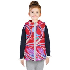 Dscf1395 -pink flamingo dance Kid s Hooded Puffer Vest