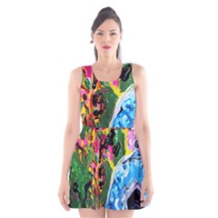 Dscf1611 - lady in kimono and tulip tree Scoop Neck Skater Dress