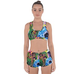 Dscf1611 - lady in kimono and tulip tree Racerback Boyleg Bikini Set