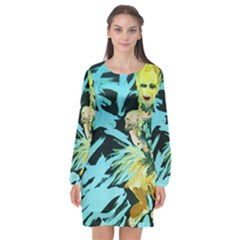 Dscf2018 - Figure Skating Performer Long Sleeve Chiffon Shift Dress  by bestdesignintheworld