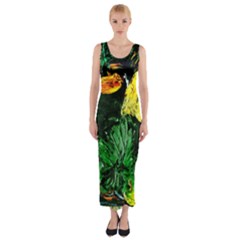 Tigers Lillies Fitted Maxi Dress