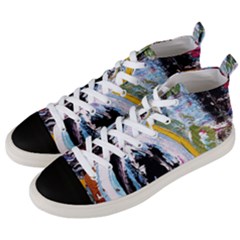 When The Egg Matters Most 4 Men s Mid-top Canvas Sneakers by bestdesignintheworld