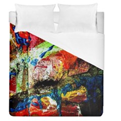 Untitled Red And Blue 3 Duvet Cover (queen Size) by bestdesignintheworld