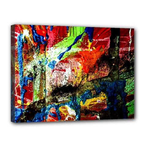 Untitled Red And Blue 3 Canvas 16  X 12  by bestdesignintheworld