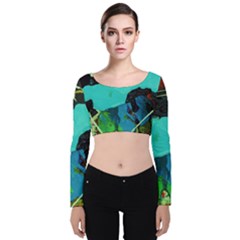 Roundway Ticket 4 Velvet Crop Top by bestdesignintheworld