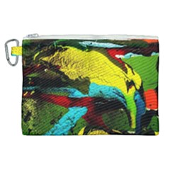 Yellow Dolphins   Blue Lagoon 3 Canvas Cosmetic Bag (xl) by bestdesignintheworld