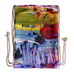 Poppies In An Abandoned Yard 4 Drawstring Bag (large)